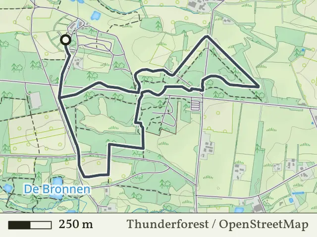 Gele route vanaf Springendal, Hezingen