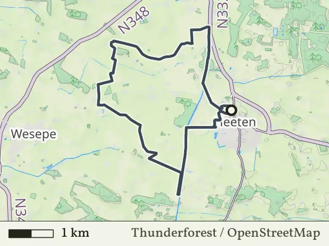 Gele route vanaf Heeten, Salland