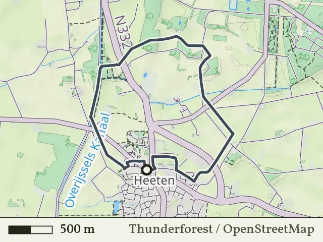Rode route vanaf Heeten, Salland
