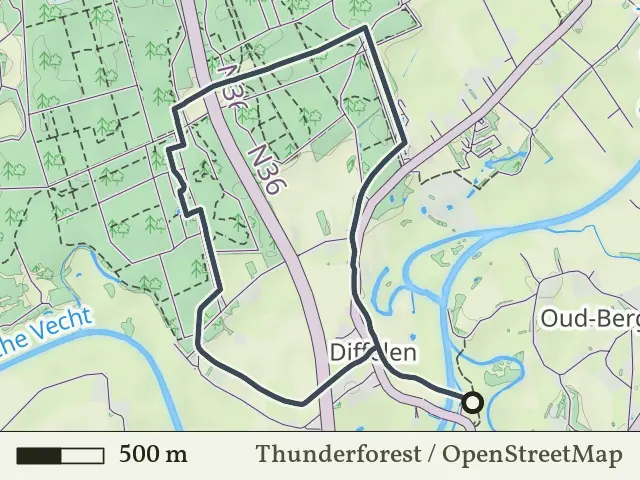 Groene route vanaf Diffelen, Hardenberg Oost