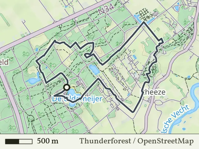Oranje route vanaf De Oldemeijer, Rheeze