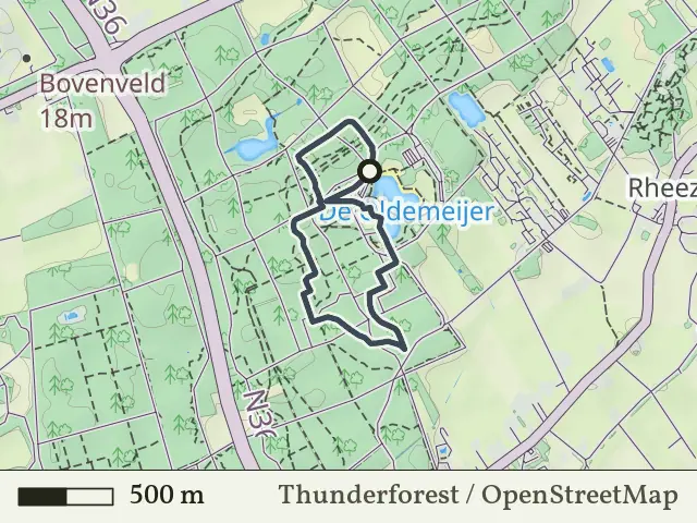 Paarse route vanaf De Oldemeijer, Rheeze