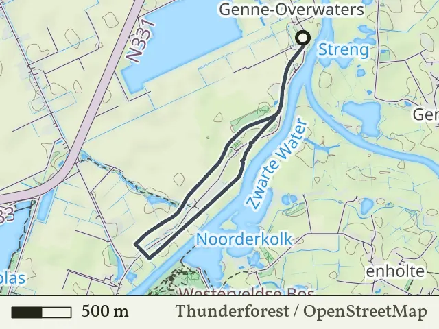 Paarse route vanaf Kijk In De Vecht, Hasselt