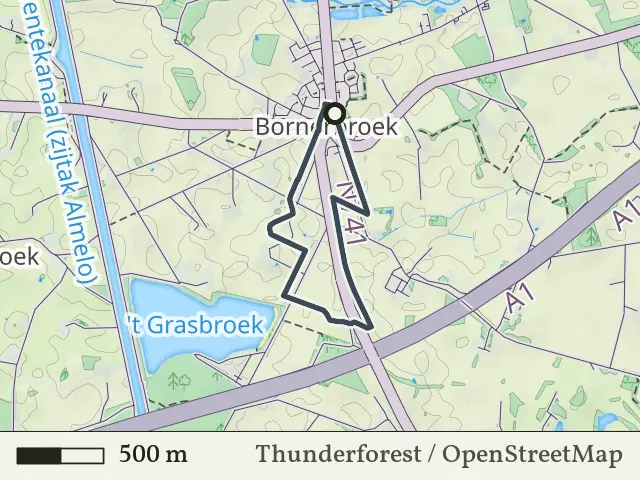 Blauwe route vanaf Bornerbroek, Zenderen