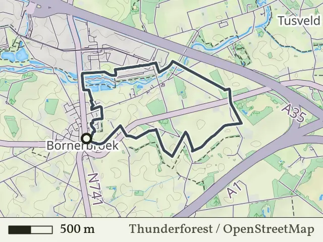 Gele route vanaf Bornerbroek, Zenderen