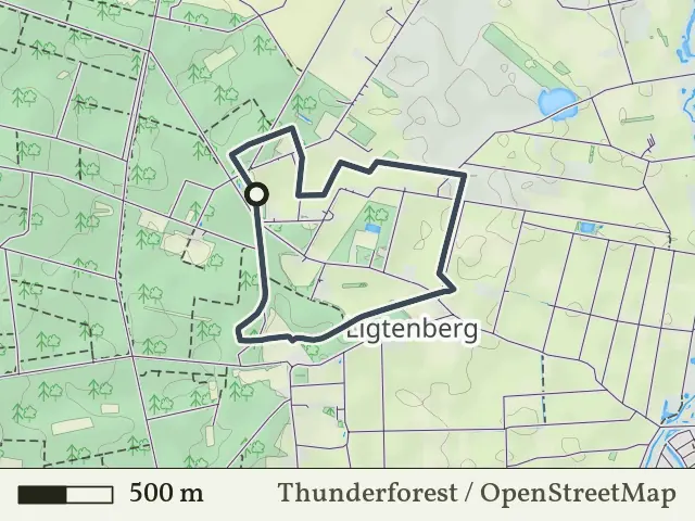 Paarse route vanaf Ligtenberg, Rijssen