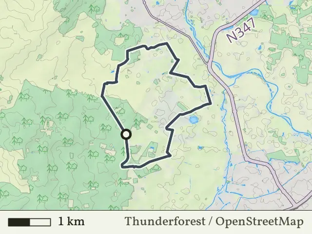 Rode route vanaf Ligtenberg, Rijssen
