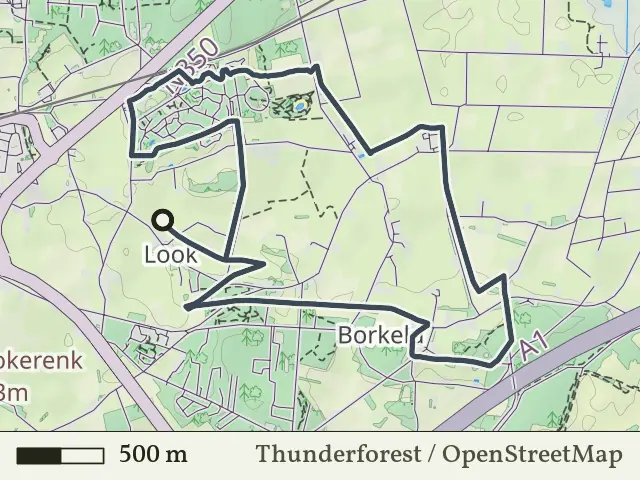 Gele route vanaf Look, Holten