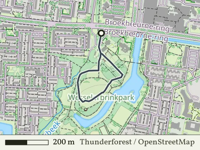 Paarse route vanaf Wesselerbrinkpark, Boekelo
