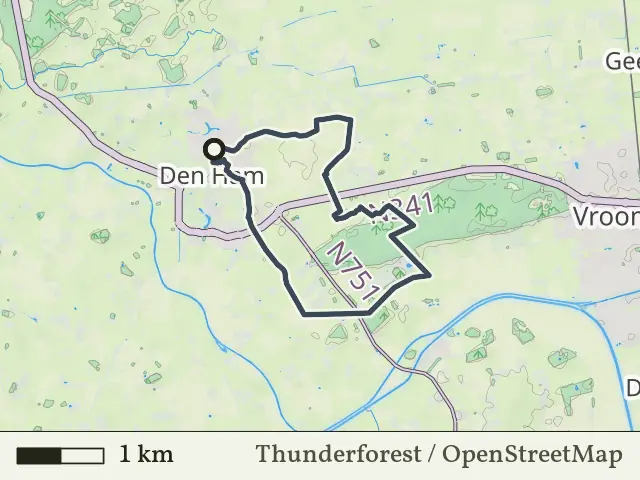 Rode route vanaf Den Ham, Twenterand