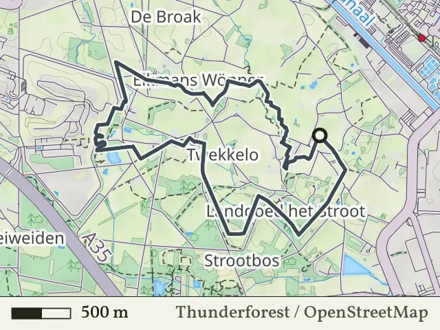 Paarse route vanaf Twekkelo, Enschede