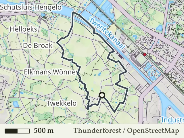 Rode route vanaf Twekkelo, Enschede