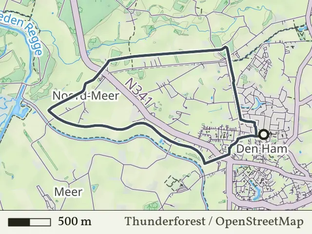 Blauwe route vanaf Den Ham, Twenterand
