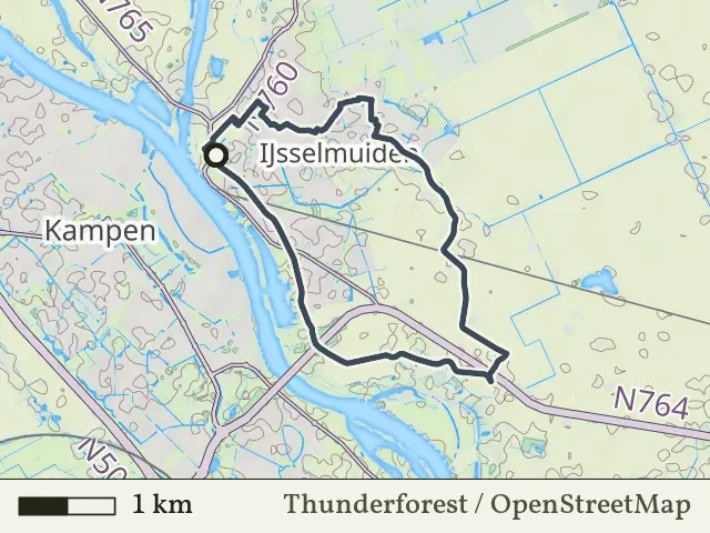 Groene route vanaf Kampen-Station, Kampen