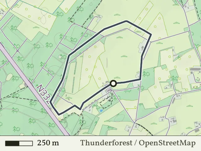 Rode route vanaf Koeweide, Holten