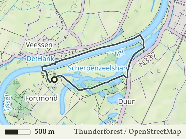 Groene route vanaf Fortmond, Olst