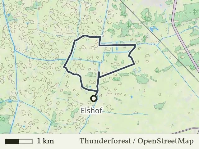 Paarse route vanaf Elshof, Salland