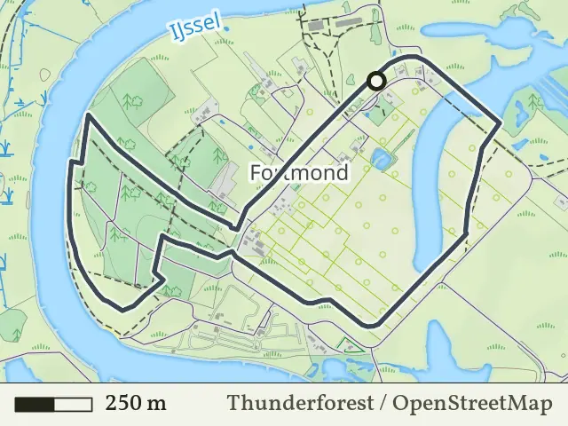 Blauwe route vanaf Fortmond, Olst