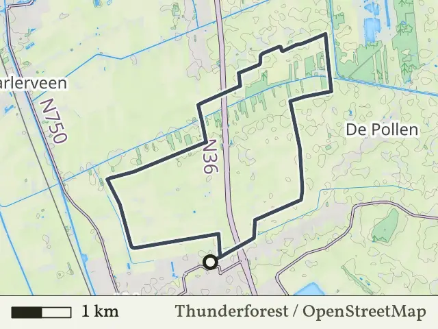 Groene route vanaf Vriezenveen, Vriezenveen