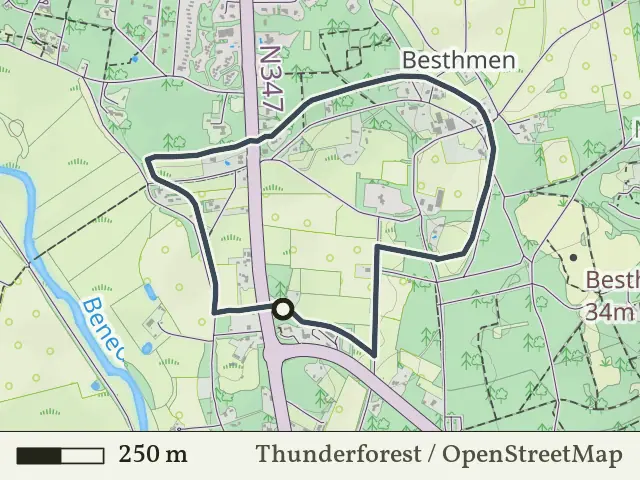 Oranje route vanaf Besthmenermolen, Ommen