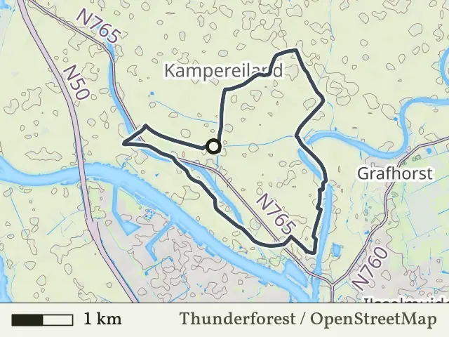 Gele route vanaf Kampereiland, Kampen
