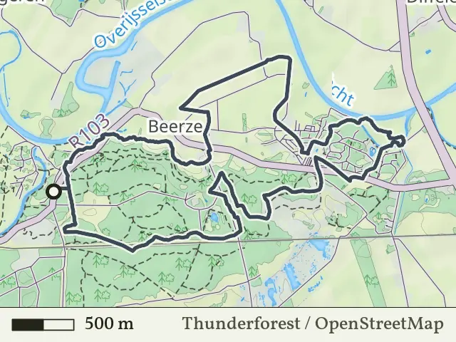 Paarse route vanaf Beerzerzand, Ommen