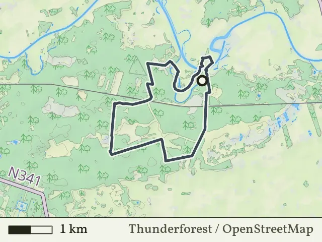 Rode route vanaf Beerzerzand, Ommen