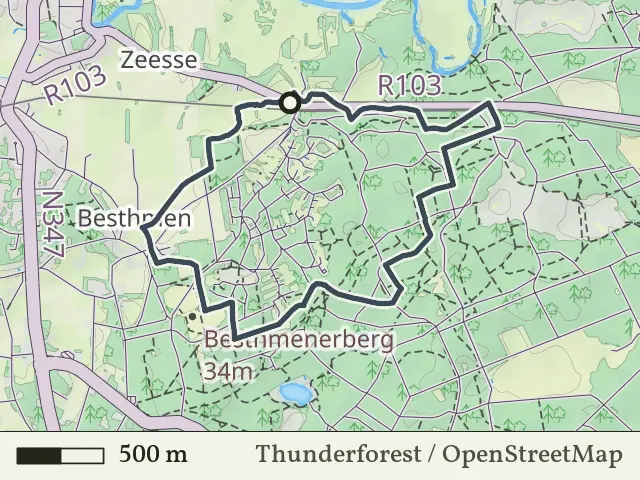 Gele route vanaf Besthmen, Ommen