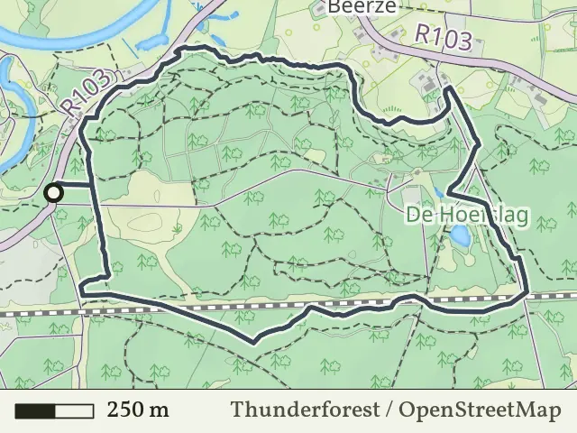 Blauwe route vanaf Beerzerzand, Ommen