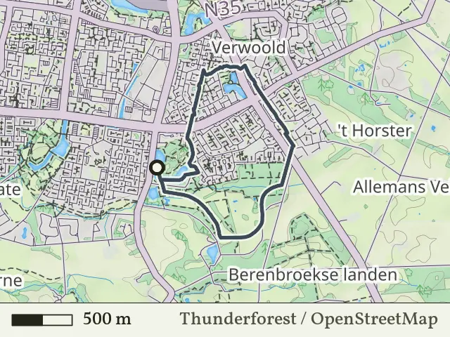 Groene route vanaf Smalenbroek, Enschede