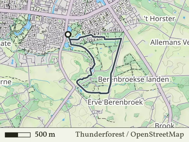 Rode route vanaf Smalenbroek, Enschede
