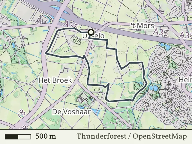 Blauwe route vanaf Usselo, Enschede