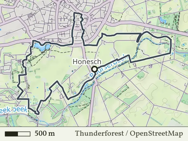 Rode route vanaf Honesch, Haaksbergen