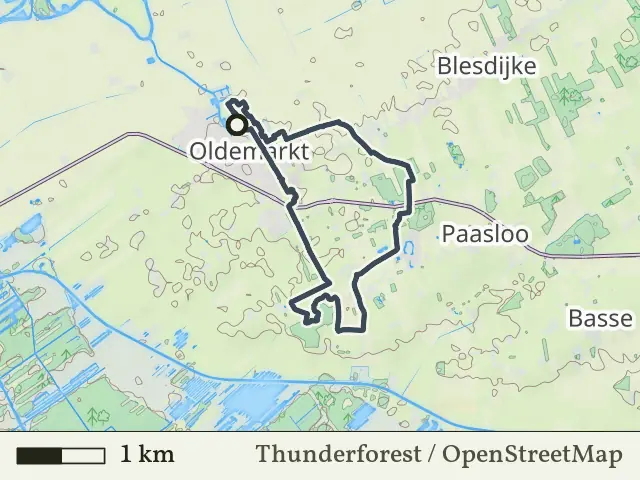 Groene route vanaf Oldemarkt, Weerribben-Wieden