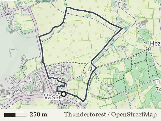 Paarse route vanaf Vasse, Vasse