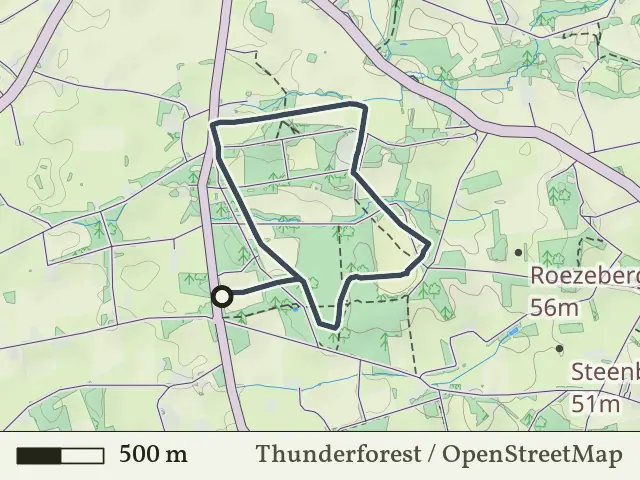 Gele route vanaf Vasserheide, Vasse