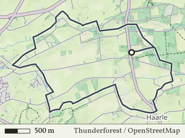 Paarse route vanaf Vasserheide, Vasse