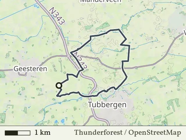Blauwe route vanaf De Huijer, Geesteren