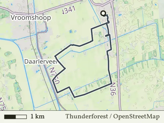 Paarse route vanaf Westerhaar-Vriezenveensewijk, Twenterand