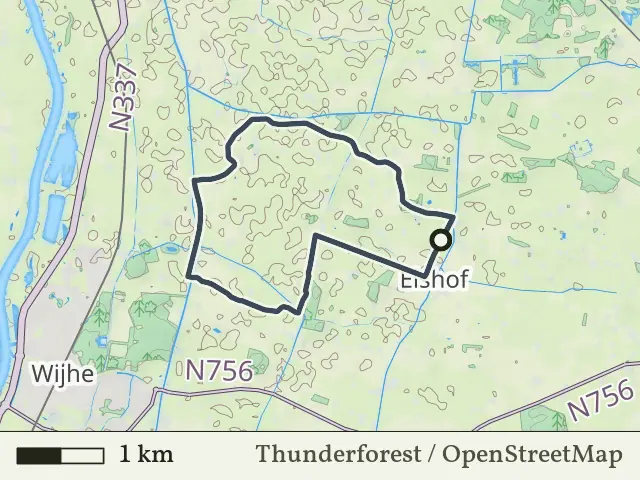 Gele route vanaf Elshof, Salland