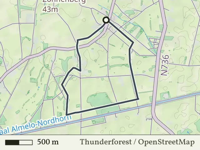 Rode route vanaf Groot Agelo, Agelo