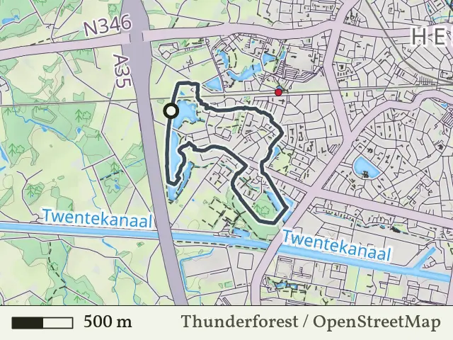 Rode route vanaf Genseler, Hengelo
