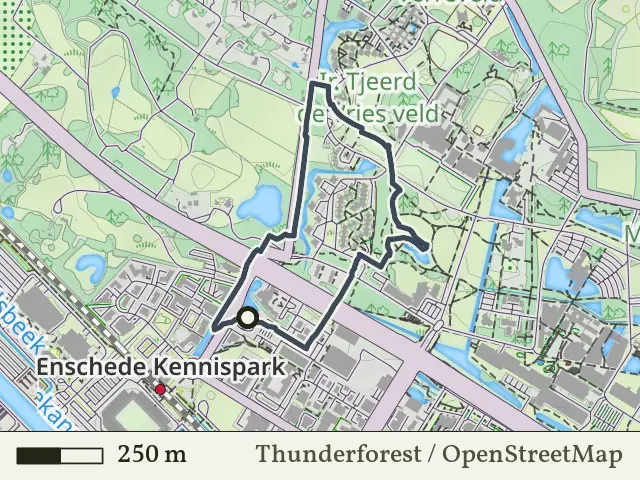 Blauwe route vanaf Kennispark, Enschede