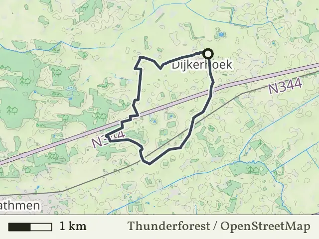 Rode route vanaf Dijkerhoek, Salland