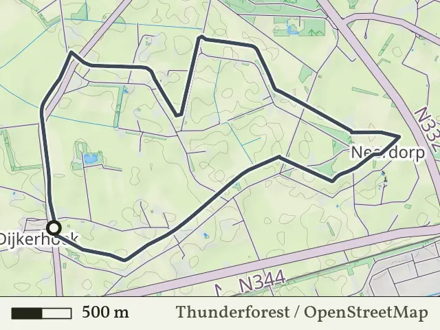 Groene route vanaf Dijkerhoek, Salland