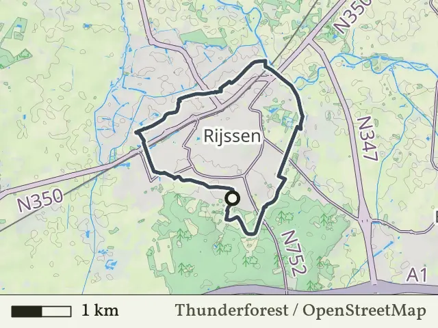 Oranje route vanaf Koerbelt, Rijssen