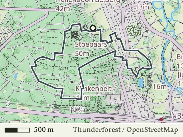 Rode route vanaf Stoepaars, Hellendoorn
