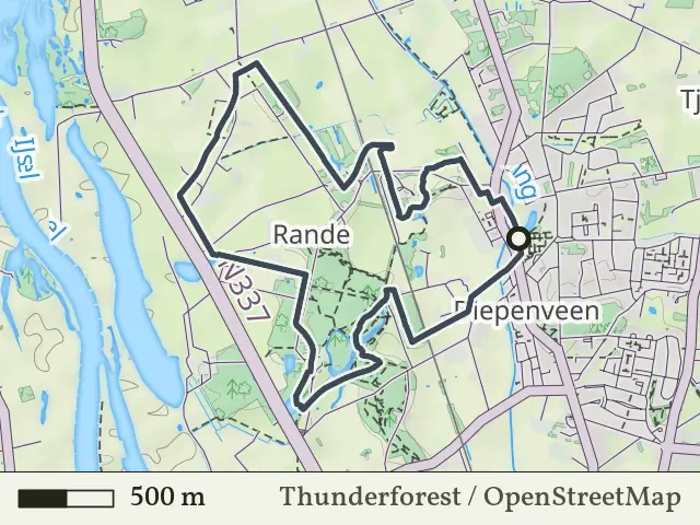 Rode route vanaf Diepenveen, Salland