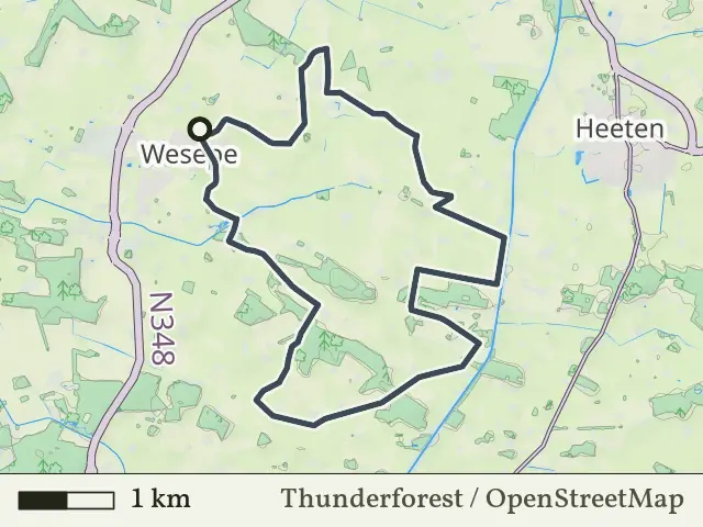 Paarse route vanaf Wesepe, Salland
