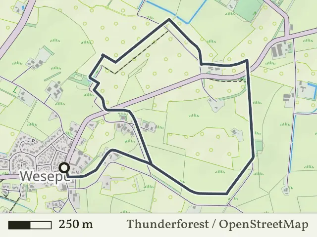 Rode route vanaf Wesepe, Salland